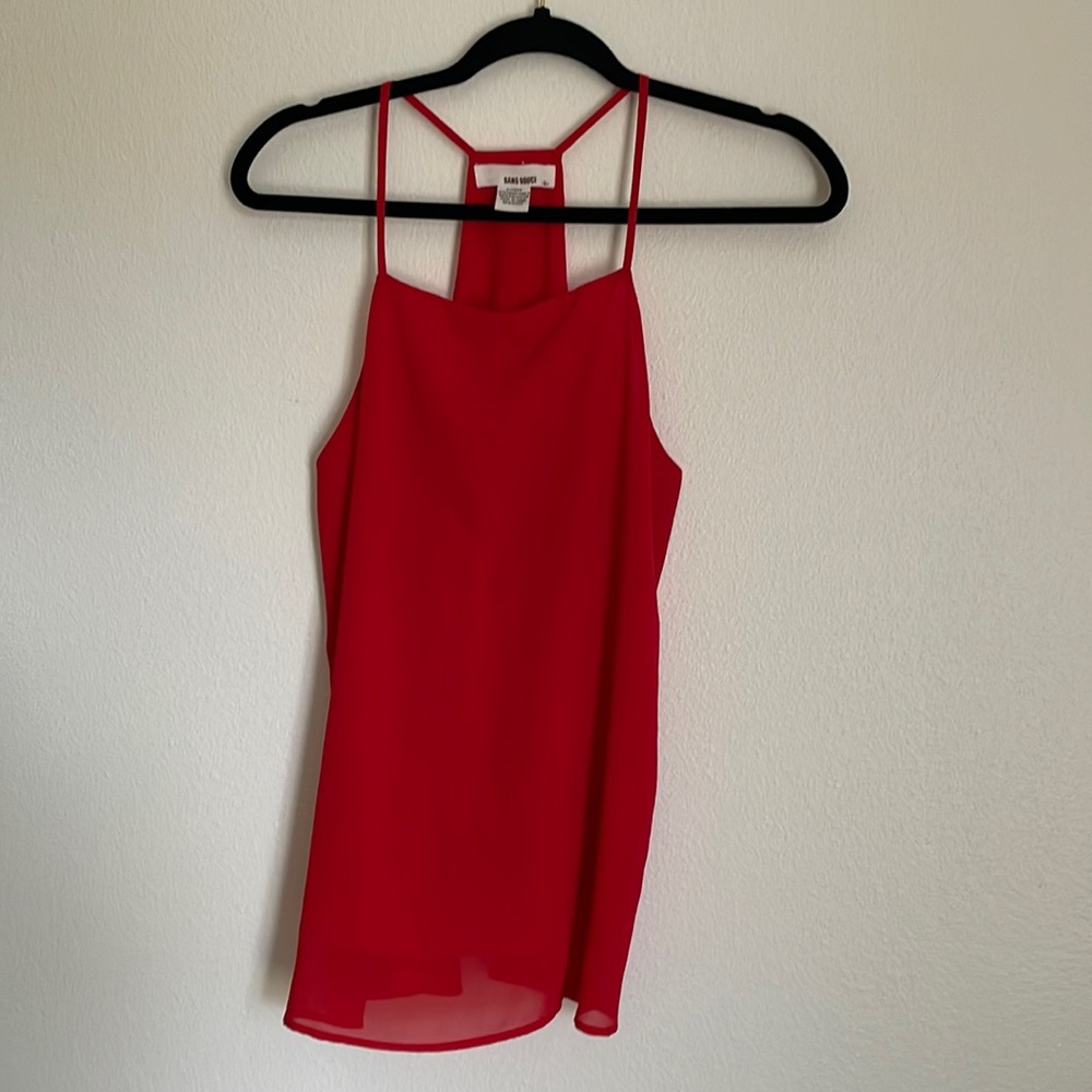 small tank top blouse womens red size S from Sans Souci